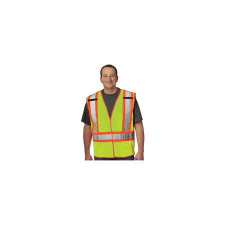 Pip CLASS 2, Z96 MESH BREAKAWAYVEST, X BACK H&L CLOSURE, PK 50 302-0211-LY/5X